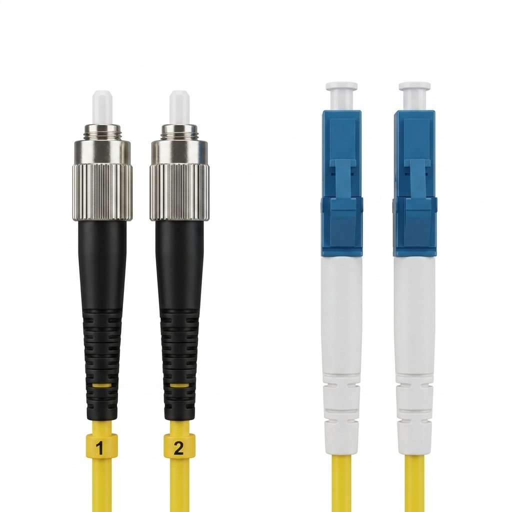 Hyperline FC-D2-9-FC/UR-LC/UR-H-10M-LSZH-YL Патч-корд волоконно-оптический (шнур) SM 9/125 (OS2), FC-LC, UPC, duplex, 2.0 мм, LSZH, 10 м